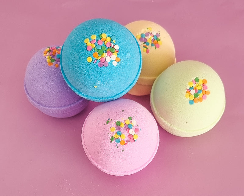 COLOURED BATH BOMBS